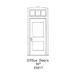 GRANDT LINE 3617 - OFFICE DOORS - 36" - O SCALE