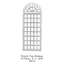GRANDT LINE 3715 - ROUND TOP WINDOW - 53 PANE - 5' x 12'6" - O SCALE
