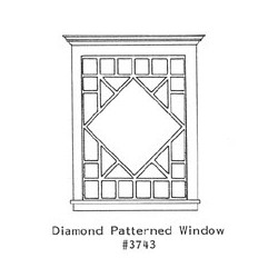 GRANDT LINE 3743 - DIAMOND PATTERNED WINDOW - O SCALE