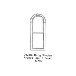 GRANDT LINE 3745 - DOUBLE HUNG WINDOWS - ARCHED TOP - 2 PANE - O SCALE
