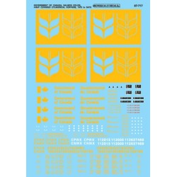MICROSCALE DECAL 60-717 - GOVERNMENT OF CANADA COVERED HOPPERS - N SCALE