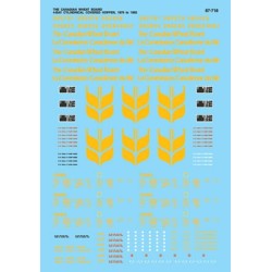 MICROSCALE DECAL 60-718 - CANADIAN WHEAT BOARD COVERED HOPPERS - N SCALE