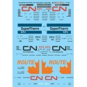 MICROSCALE DECAL 60-849 - CANADIAN NATIONAL TRAILERS & TRACTORS - N SCALE