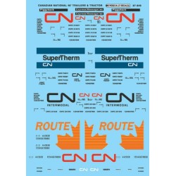 MICROSCALE DECAL 60-849 - CANADIAN NATIONAL TRAILERS & TRACTORS - N SCALE