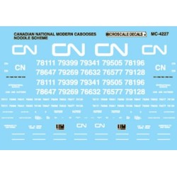 MICROSCALE DECAL 60-4227 - CANADIAN NATIONAL STEEL CABOOSES - N SCALE