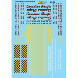 MICROSCALE DECAL 60-92 - CANADIAN PACIFIC DIESEL LOCOMOTIVES - N SCALE