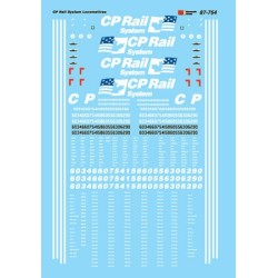 MICROSCALE DECAL 60-754 - CANADIAN PACIFIC DIESEL LOCOMOTIVES - N SCALE