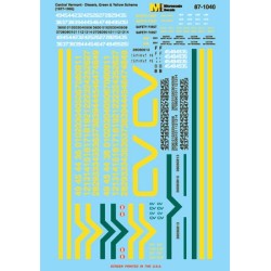 MICROSCALE DECAL 60-1040 - CENTRAL VERMONT DIESEL LOCOMOTIVES - N SCALE
