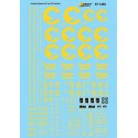 MICROSCALE DECAL 60-1280 - CHESSIE SYSTEM 40' & 50' BOXCARS - N SCALE