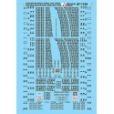 MICROSCALE DECAL 60-1159 - CHICAGO BURLINGTON & QUINCY PASSENGER CARS - N SCALE