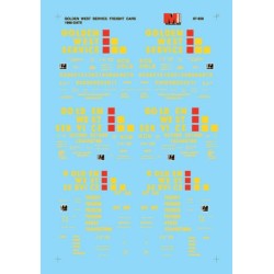 MICROSCALE DECAL 60-658 - GOLDEN WEST SERVICE FREIGHT CARS - N SCALE