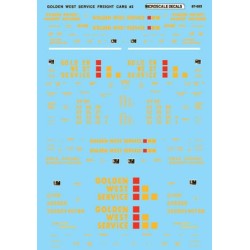 MICROSCALE DECAL 60-693 - GOLDEN WEST SERVICE FREIGHT CARS - N SCALE