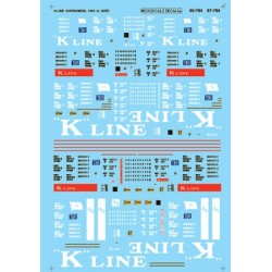 MICROSCALE DECAL 60-784 - K-LINE CONTAINERS - N SCALE