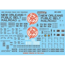 MICROSCALE DECAL 60-4299 - NEW ORLEANS PUBLIC BELT 50' BOXCAR - N SCALE