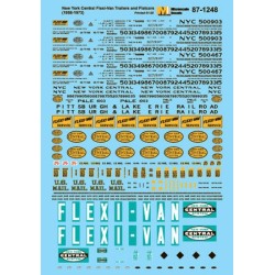 MICROSCALE DECAL 60-1248 - NEW YORK CENTRAL FLEXIVAN - N SCALE