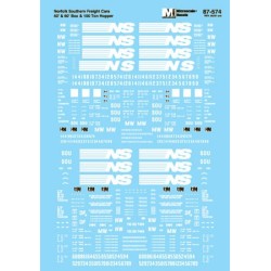 MICROSCALE DECAL 60-574 - NORFOLK SOUTHERN FREIGHT CARS - N SCALE