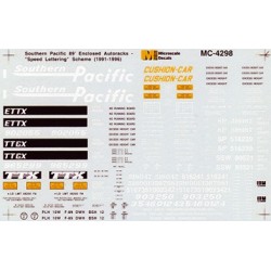 MICROSCALE DECAL 60-4298 - SOUTHERN PACIFIC AUTORACKS - N SCALE