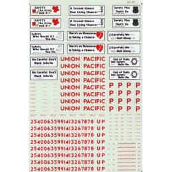 MICROSCALE DECAL 60-97 - UNION PACIFIC CABOOSES - N SCALE