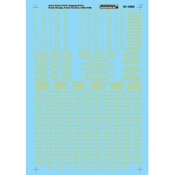 MICROSCALE DECAL 60-1083 - UNION PACIFIC PASSENGER CARS - N SCALE