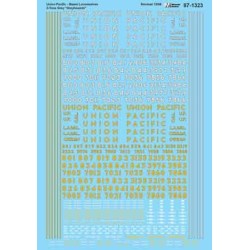 MICROSCALE DECAL 60-1323 - UNION PACIFIC STEAM LOCOMOTIVES - N SCALE