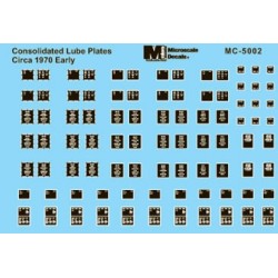 MICROSCALE DECAL 60-5002 - COTS SINGLE PANELS 1970+ - N SCALE