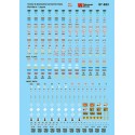 MICROSCALE DECAL 87-852 - CONTAINER & TRAILER DATA  - HO SCALE