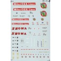 MICROSCALE DECAL 87-299 - ASSORTED CONTAINERS - EVERGREEN, LYKES, MITSUI, OKSK, SHOWA - HO SCALE
