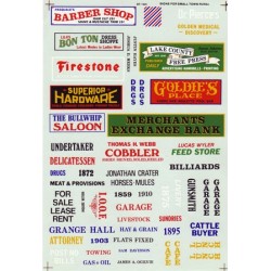 MICROSCALE DECAL 87-163 - RURAL TOWN STRUCTURE SIGNS - HO SCALE