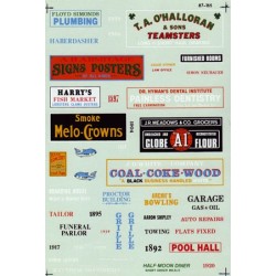 MICROSCALE DECAL 87-165 - INDUSTRIAL TOWNS & CITIES STRUCTURE SIGNS - HO SCALE