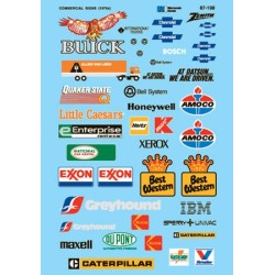 MICROSCALE DECAL 87-198 - STRUCTURE SIGNS - AUTOMOTIVE & BUSINESSES - HO SCALE
