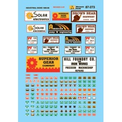 MICROSCALE DECAL 87-273 - INDUSTRIAL SIGNS - HO SCALE