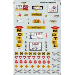 MICROSCALE DECAL 87-275 - CITY SIGNS FOR STREETS & BUILDINGS - HO SCALE