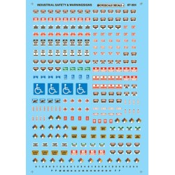 MICROSCALE DECAL 87-924 - INDUSTRIAL SAFETY & WARNING SIGNS - HO SCALE