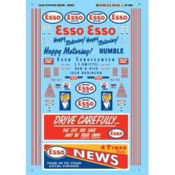 MICROSCALE DECAL 87-959 - ESSO GAS STATION SIGNS - HO SCALE