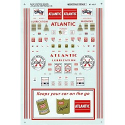 MICROSCALE DECAL 87-1017 - ATLANTIC REFINING CO. GAS STATION SIGNS - HO SCALE