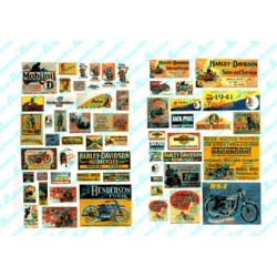 JL INNOVATIVE - 304 - VINTAGE MOTORCYCLE SIGNS - 1920s -1950s - HO SCALE