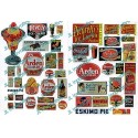 JL INNOVATIVE - 422 - ICE CREAM & SODA FOUNTAIN SIGNS - 1940s - 1950s - CONTAINS 49 FULL COLOUR SIGNS - HO SCALE