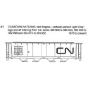 CDS DRY TRANSFER S-41 CANADIAN NATIONAL 4 BAY COVERED HOPPER - S SCALE