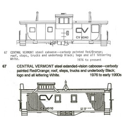 CDS DRY TRANSFER G-67  CENTRAL VERMONT CABOOSE - G SCALE